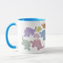 Colorful Rainbow Stegosaurus Mug 11 oz