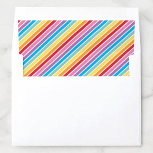 COLORFUL RAINBOW STRIPE pattern bold bright Envelope Liner