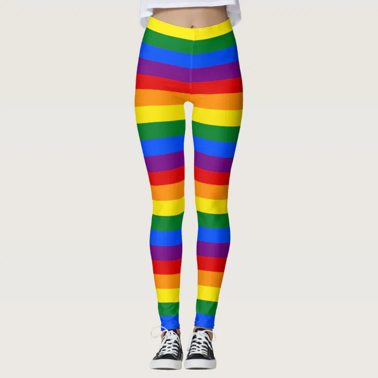 Rainbow Stripe Yoga Pants