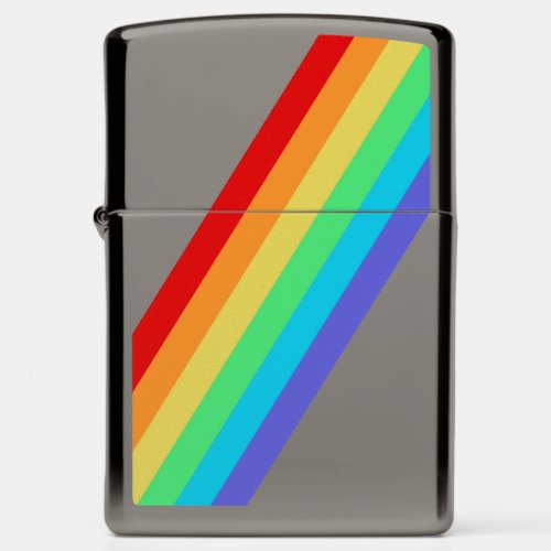 Colorful Rainbow Striped ZIPPO Pocket Lighter