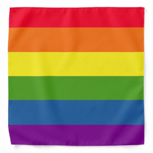 Colorful Rainbow Stripes Bandana