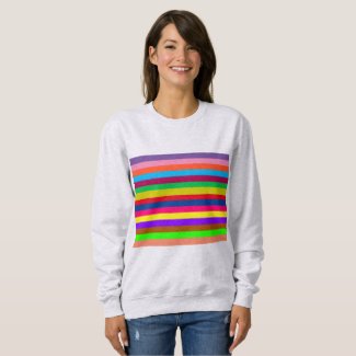 Colorful Rainbow Stripes Fun Sweatshirt