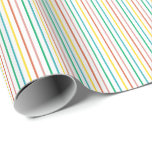 Colorful Rainbow Stripes Kids Birthday Wrapping Paper<br><div class="desc">Colorful Rainbow Stripes Kids Birthday Wrapping Paper</div>