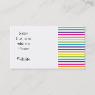 Colorful Rainbow Stripes Pattern Gifts for Teens Business Card