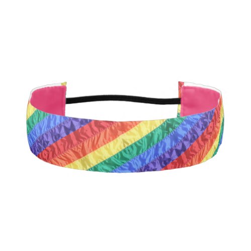 Colorful rainbow stripes rainbow flag LGBTQ pride Athletic Headband