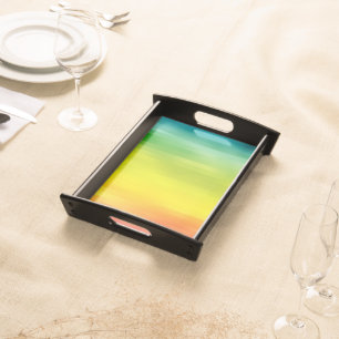 Colorful Rainbow Stripes Serving Tray