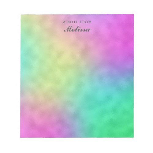 Colorful rainbow style abstract pattern notepad