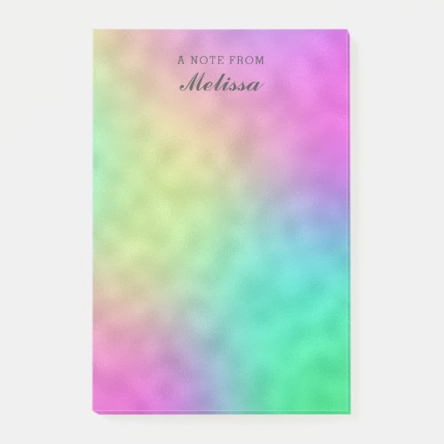 Colorful rainbow style abstract pattern post_it notes