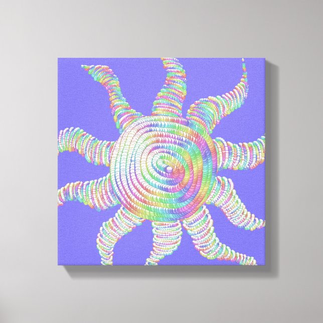 Colorful Rainbow Sun Canvas Print (Front)