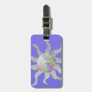 Colorful Rainbow Sun Luggage Tag
