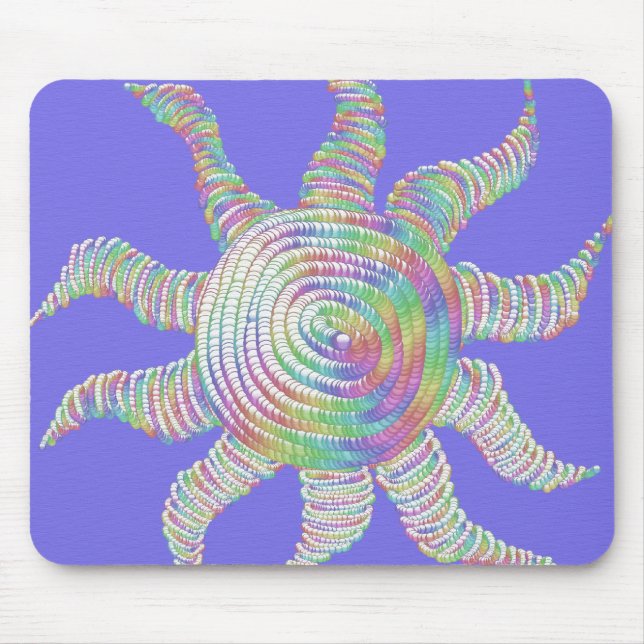 Colorful Rainbow Sun Mouse Pad (Front)