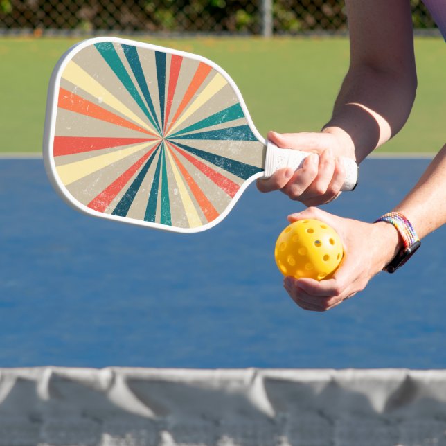 Colorful Rainbow Sunburst Pickleball Paddle (Insitu)
