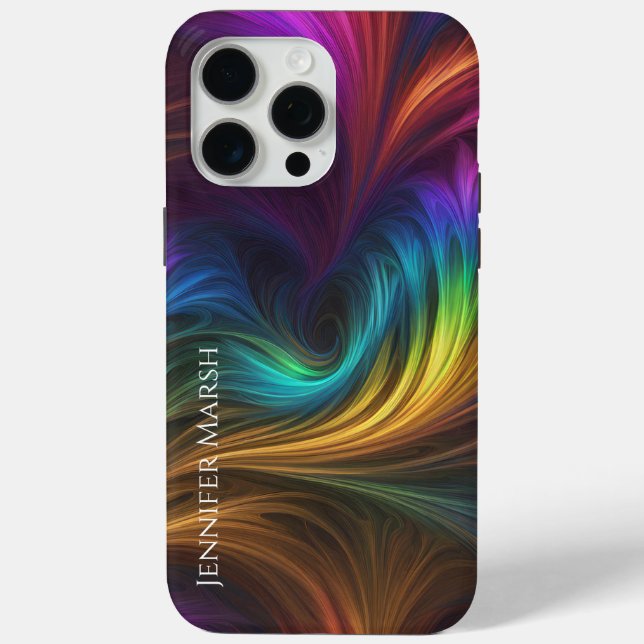 Colorful Rainbow Swirl Case-Mate iPhone Case (Back)