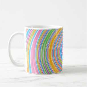 Colorful rainbow swirl coffee mug