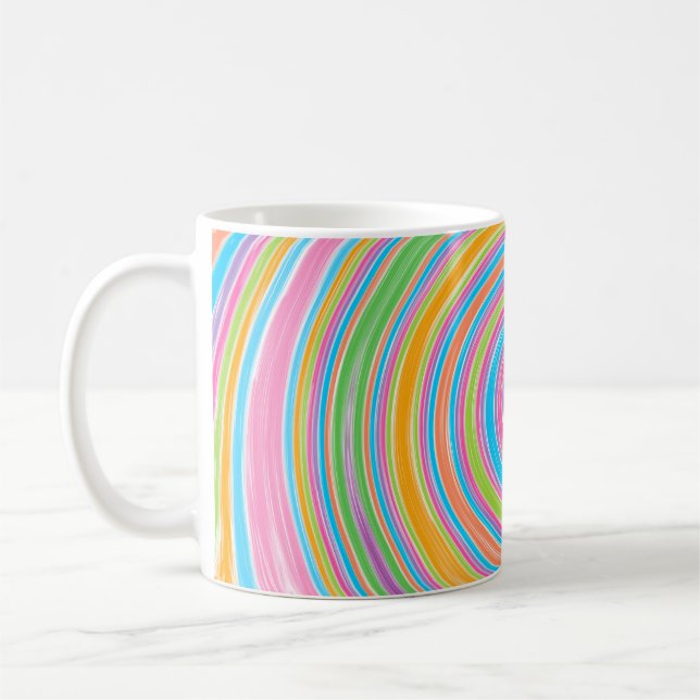 Colorful rainbow swirl      coffee mug (Left)