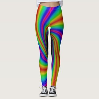 Rainbow Swirl Design Leggings