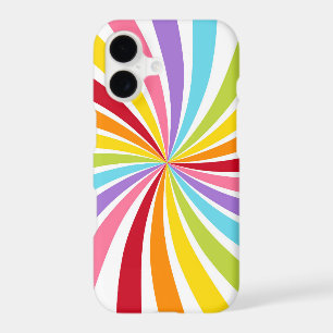 Colorful Rainbow Swirl Modern Fun Bright Girly iPhone 17 Case
