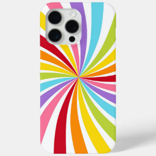 Colorful Rainbow Swirl Modern Fun Style iPhone 15 Pro Max Case
