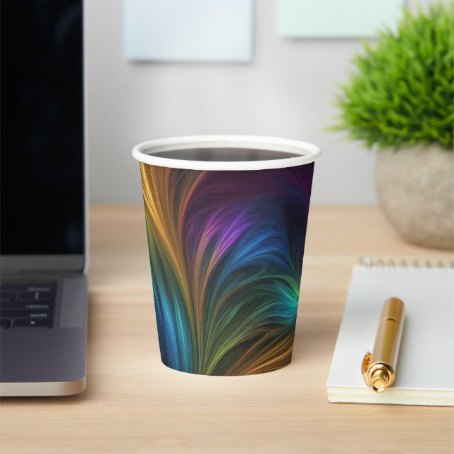Colorful Rainbow Swirl Paper Cups (Insitu)