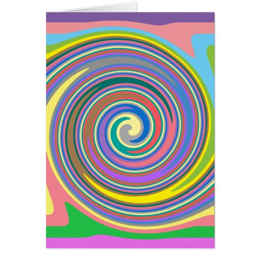 Colorful rainbow swirl pattern cards (Front)