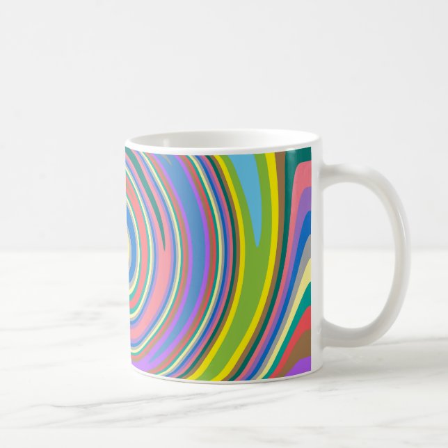 Colorful rainbow swirl pattern coffee mug (Right)