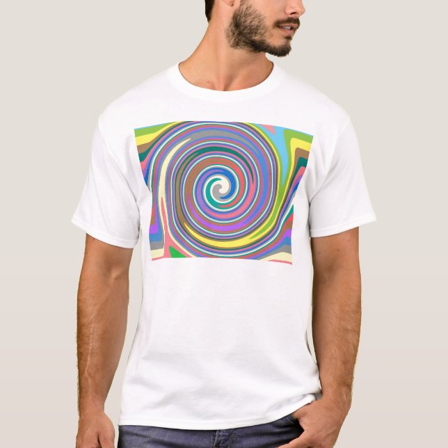 Colorful rainbow swirl pattern T-Shirt (Front)