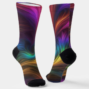 Colorful Rainbow Swirl Socks