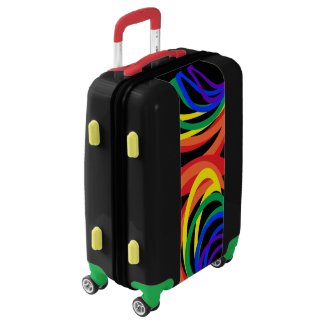 Colorful Rainbow Swirls Luggage