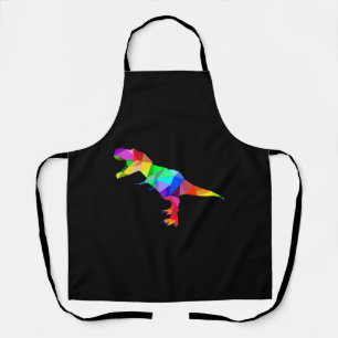 Colorful Rainbow T-Rex Tyrannosaurus Rex Dino Apron