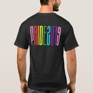 Colorful Rainbow Text LGBTQ Gay Pride 2019 T-Shirt
