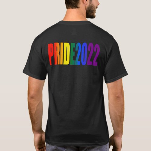 Colorful Rainbow Text LGBTQ Gay Pride 2022 T_Shirt
