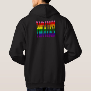 Colorful Rainbow Text LGBTQ Gay Pride 2023 T-Shirt Hoodie