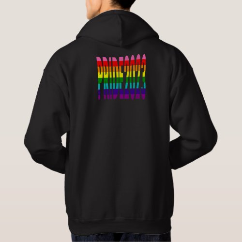 Colorful Rainbow Text LGBTQ Gay Pride 2023 T_Shirt Hoodie