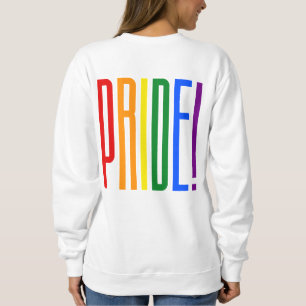 Colorful Rainbow Text LGBTQ Gay Pride LGBT Sweatshirt