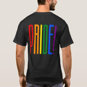 Colorful Rainbow Text LGBTQ Gay Pride LGBT T-Shirt