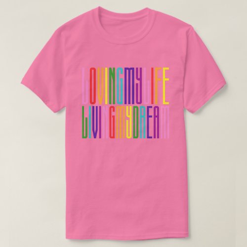 Colorful Rainbow Text LGBTQ Gay Pride T_Shirt