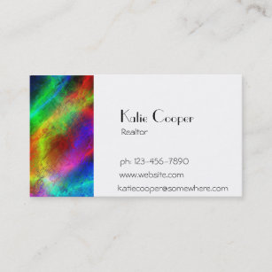 colorful rainbow texture business card
