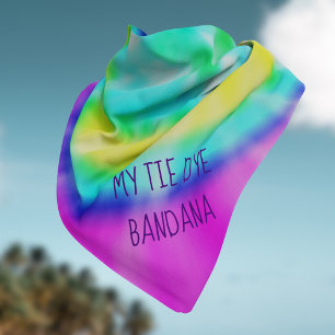 Colorful Rainbow Tie Dye Hippie Fashion Bandana