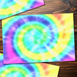 Colorful Rainbow Tie Dye Hippie Tissue Paper