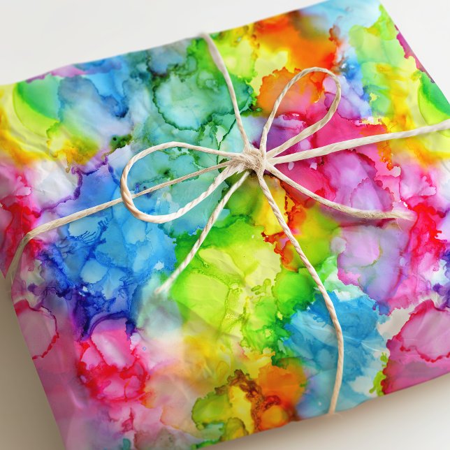Colorful Rainbow Tie Dye Ink Tissue Paper (Creator Uploaded)
