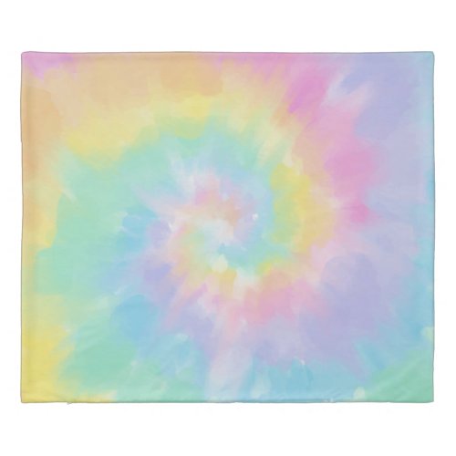 Colorful Rainbow Tie Dye Pattern Duvet Cover