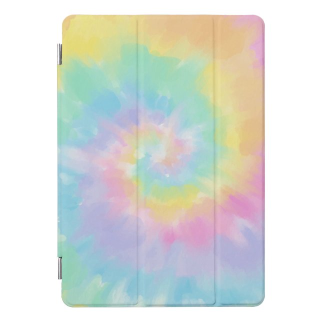 Colorful Rainbow Tie Dye Pattern iPad Pro Cover (Front)