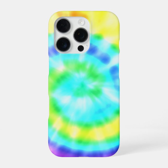 Colorful Rainbow Tie Dye Pattern Iphone Case (Back)