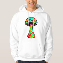 Colorful Rainbow TieDye Mushroom Hooded Sweatshirt