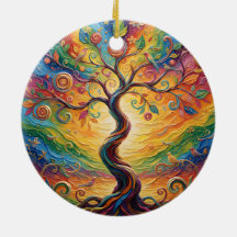 Colorful Rainbow Tree Abstract
