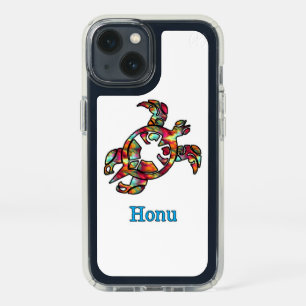 Colorful Rainbow Tribal Hawaiian Sea Turtle Speck iPhone 13 Case