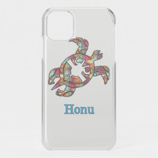 Colorful Rainbow Tribal Hawaiian Sea Turtle Uncomm iPhone 11 Case