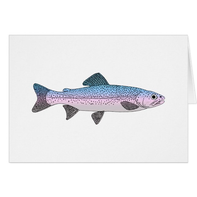 Colorful Rainbow Trout Cards (Front Horizontal)