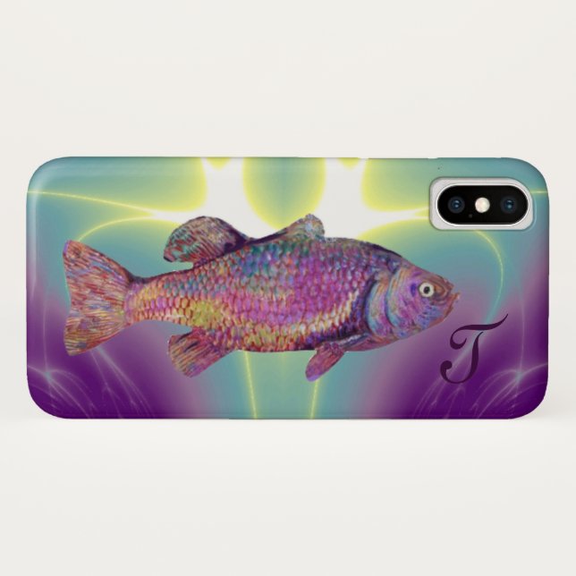 COLORFUL RAINBOW TROUT Monogram Case-Mate iPhone Case (Back (Horizontal))