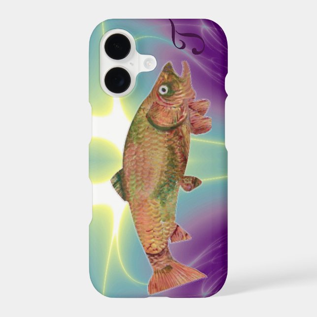 COLORFUL RAINBOW TROUT Monogram Iphone Case (Back)